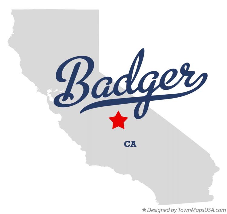 Map of Badger California CA