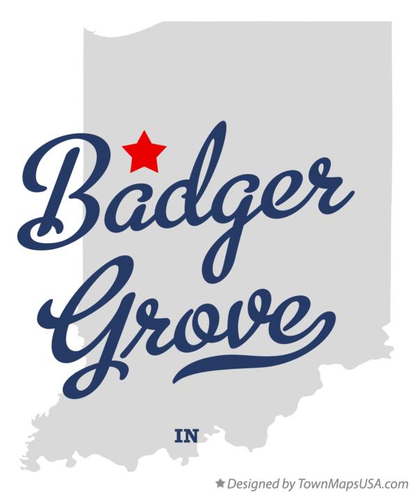 Map of Badger Grove Indiana IN