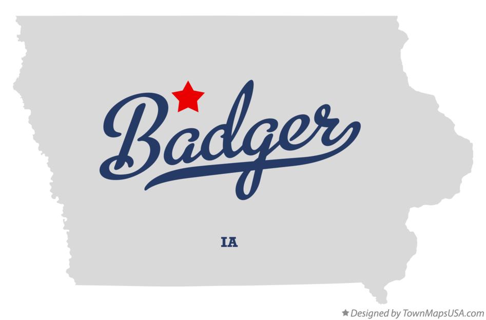 Map of Badger Iowa IA
