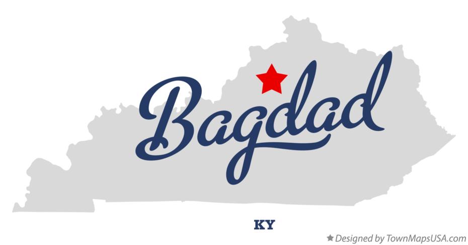 Map of Bagdad Kentucky KY