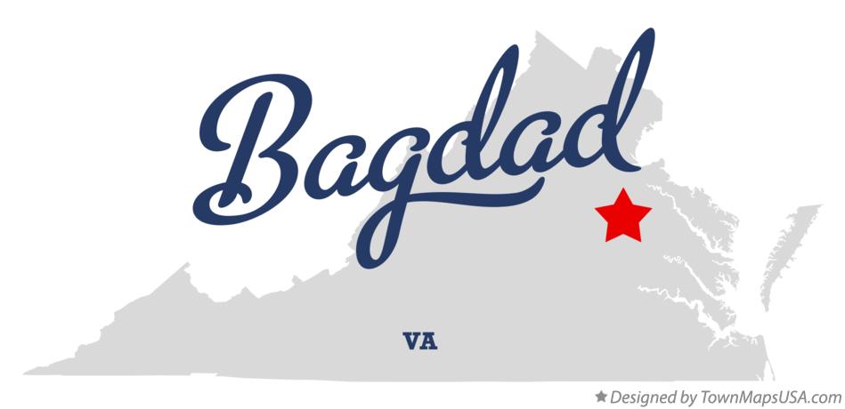 Map of Bagdad Virginia VA