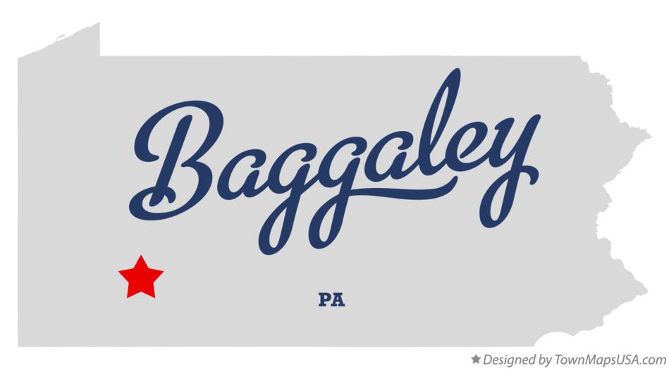Map of Baggaley Pennsylvania PA