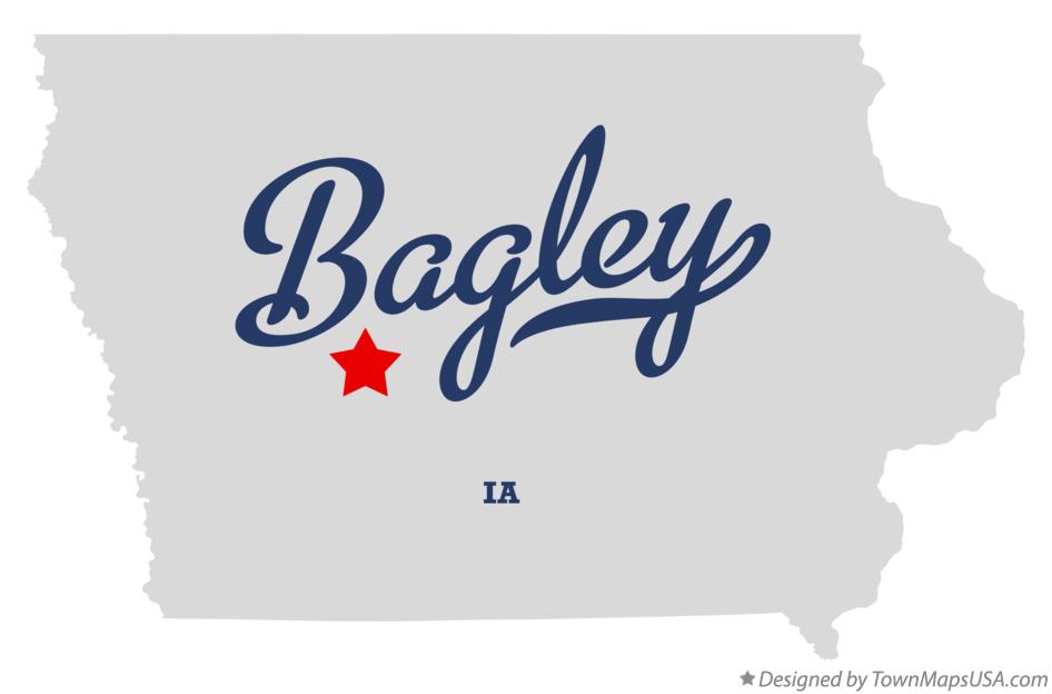 Map of Bagley Iowa IA