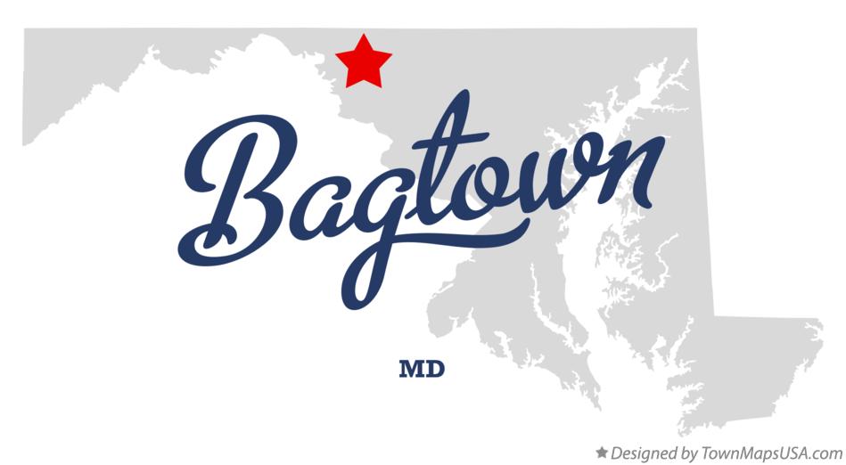 Map of Bagtown Maryland MD