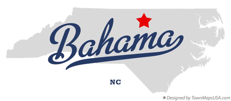 Map of Bahama North Carolina NC