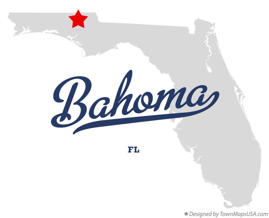 Map of Bahoma Florida FL