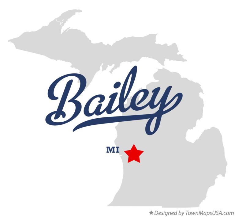 Map of Bailey Michigan MI
