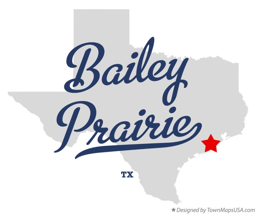 Map of Bailey Prairie Texas TX