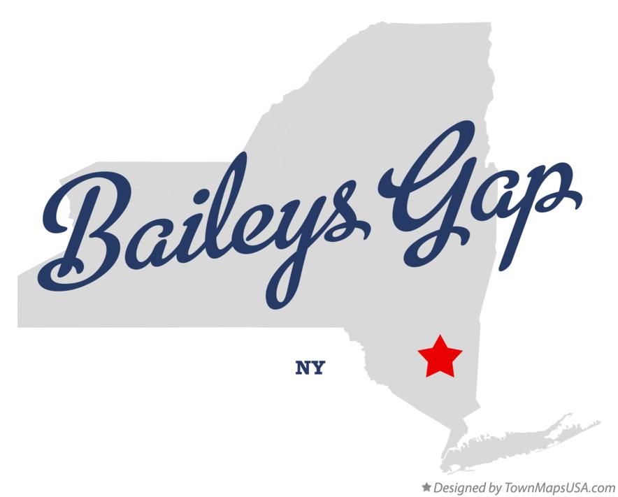Map of Baileys Gap New York NY