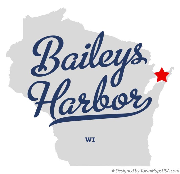 Map of Baileys Harbor Wisconsin WI