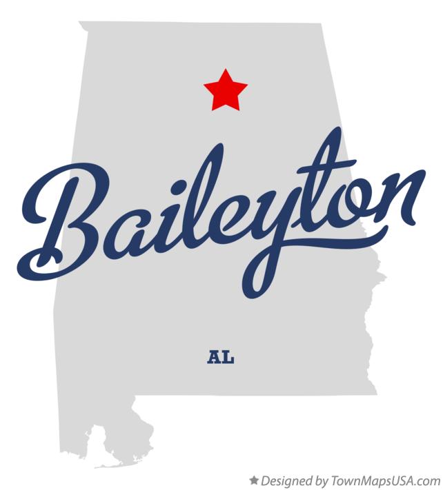 Map of Baileyton Alabama AL