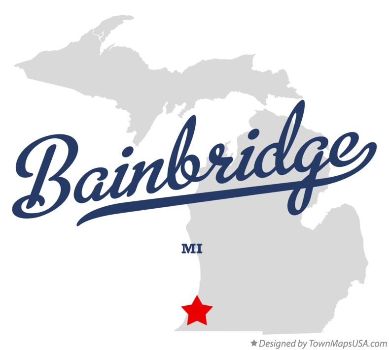 Map of Bainbridge Michigan MI