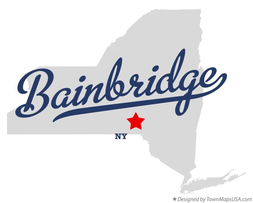 Map of Bainbridge New York NY