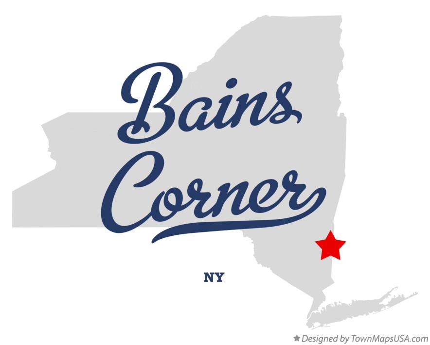 Map of Bains Corner New York NY