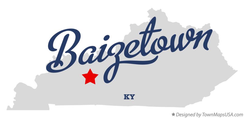 Map of Baizetown Kentucky KY
