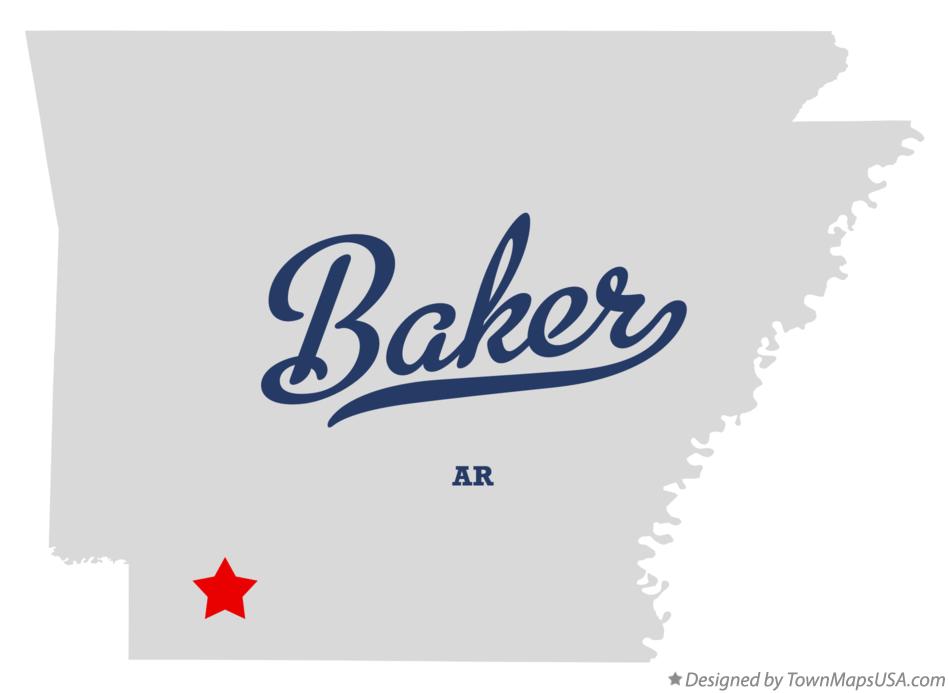 Map of Baker Arkansas AR