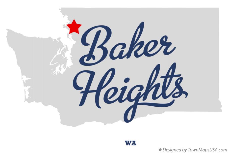 Map of Baker Heights Washington WA