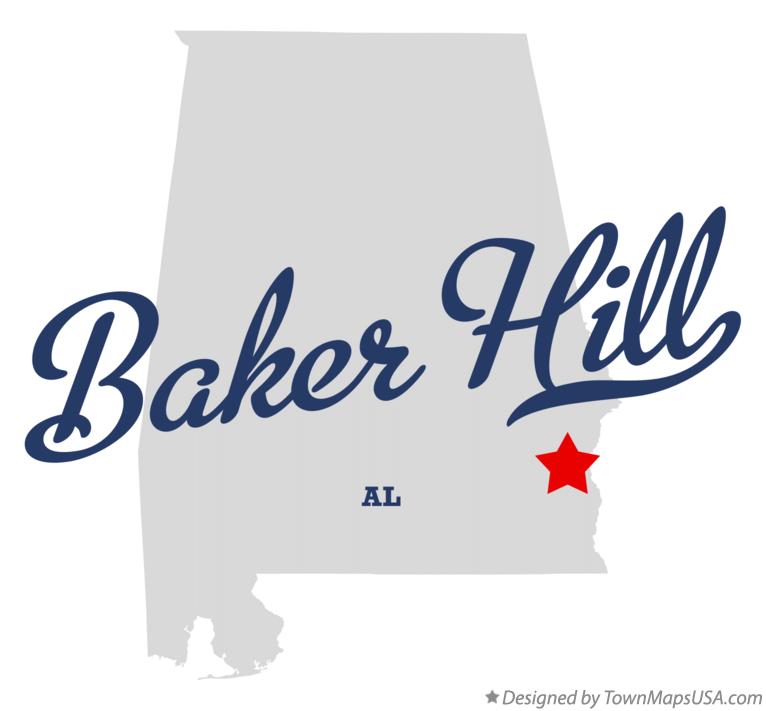 Map of Baker Hill Alabama AL