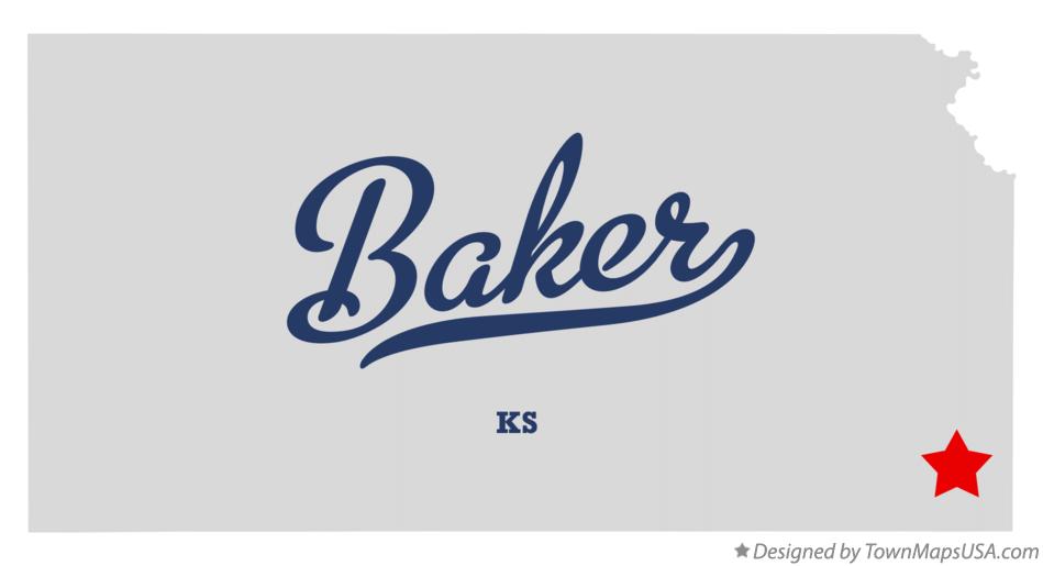 Map of Baker Kansas KS