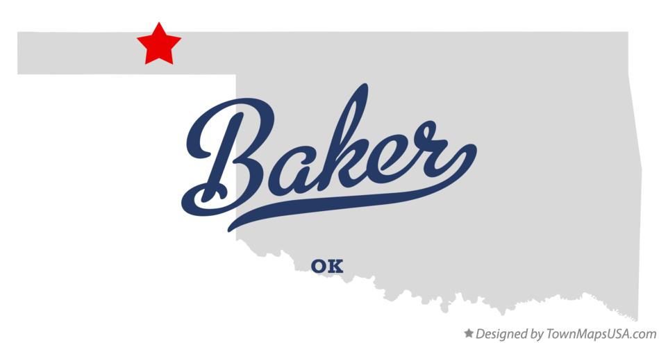 Map of Baker Oklahoma OK