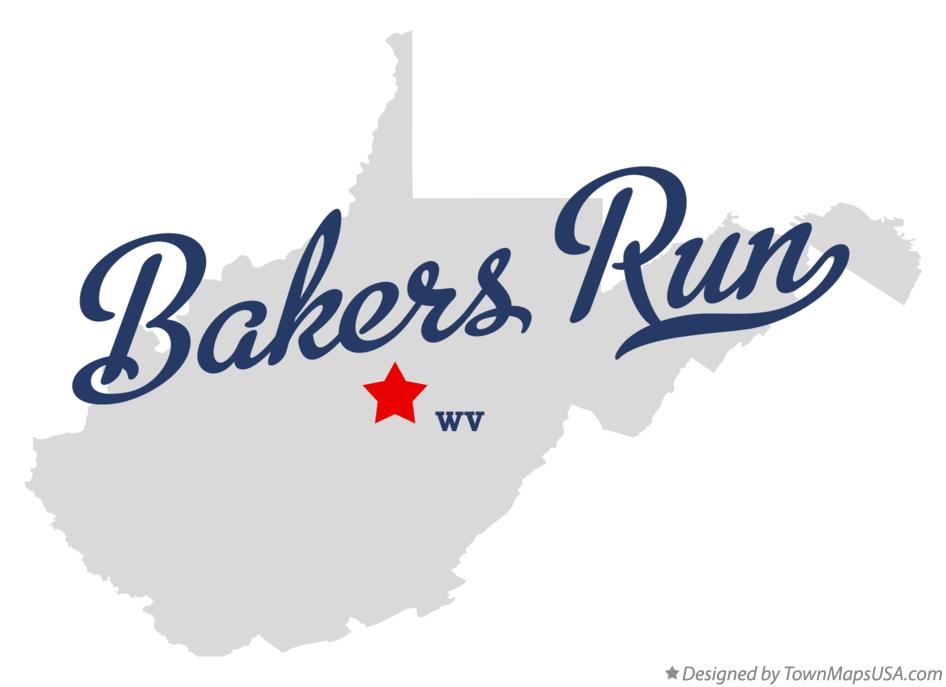 Map of Bakers Run West Virginia WV