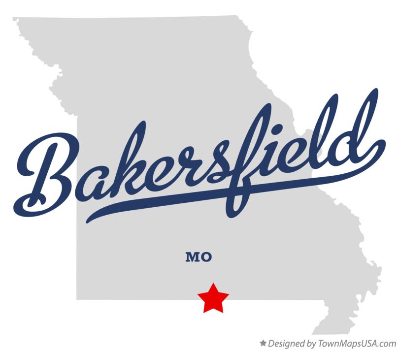 Map of Bakersfield Missouri MO