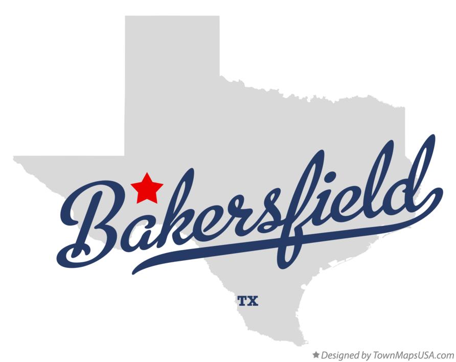 Map of Bakersfield Texas TX