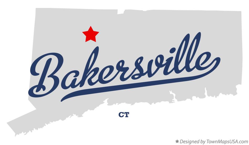 Map of Bakersville Connecticut CT