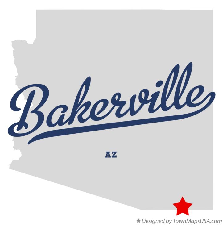 Map of Bakerville Arizona AZ