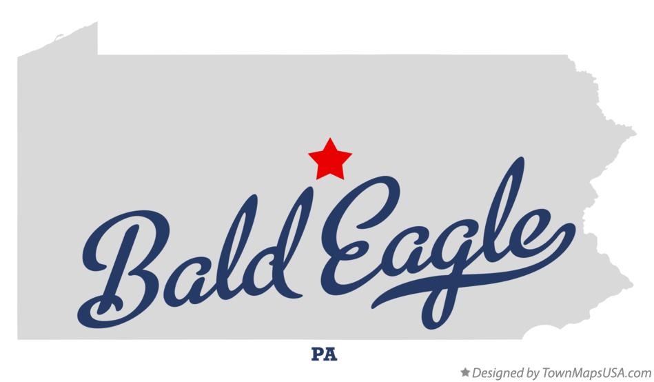 Map of Bald Eagle Pennsylvania PA