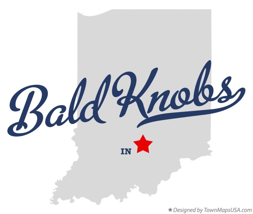 Map of Bald Knobs Indiana IN
