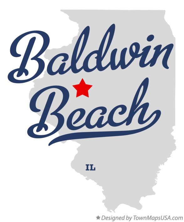 Map of Baldwin Beach Illinois IL