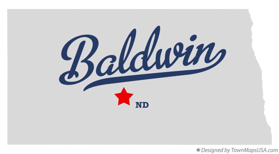 Map of Baldwin North Dakota ND
