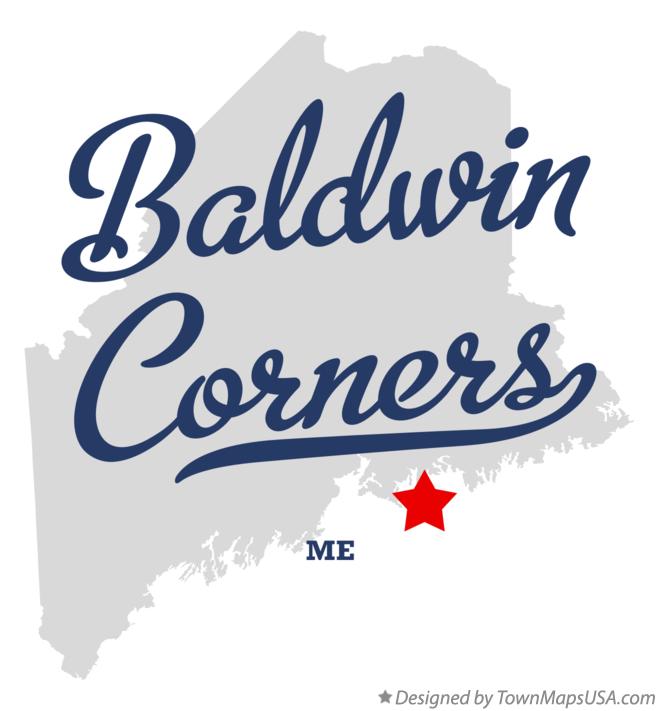 Map of Baldwin Corners Maine ME