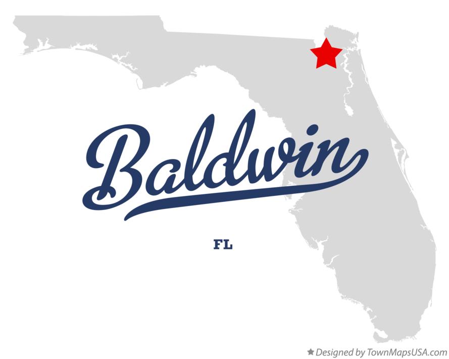 Map of Baldwin Florida FL