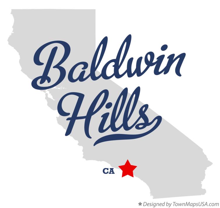 Map of Baldwin Hills California CA