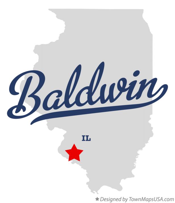 Map of Baldwin Illinois IL