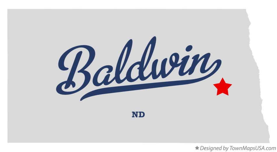 Map of Baldwin North Dakota ND