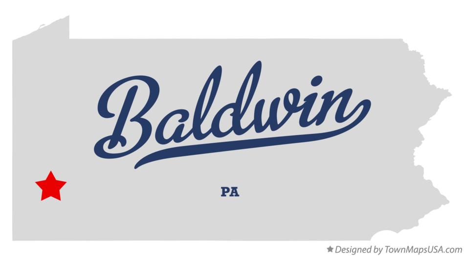 Map of Baldwin Pennsylvania PA