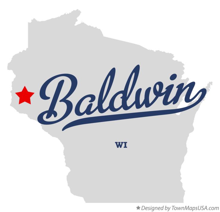 Map of Baldwin Wisconsin WI