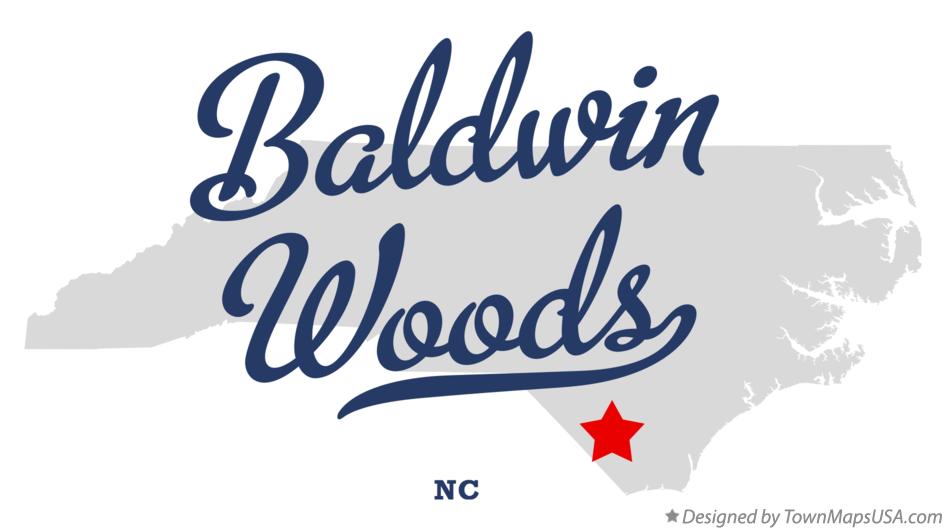 Map of Baldwin Woods North Carolina NC