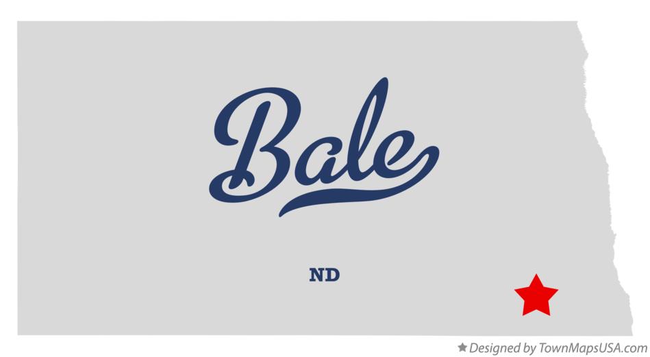 Map of Bale North Dakota ND