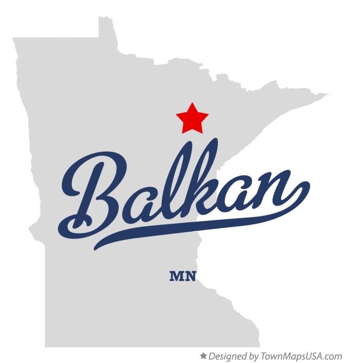 Map of Balkan Minnesota MN