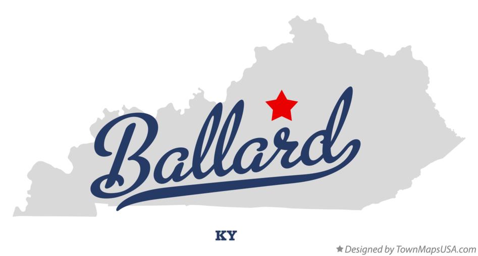 Map of Ballard Kentucky KY