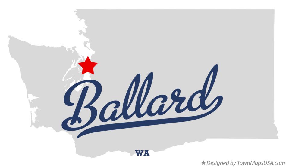 Map of Ballard Washington WA