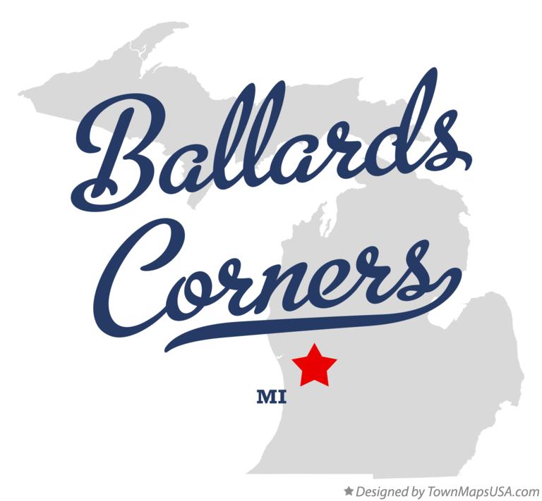 Map of Ballards Corners Michigan MI