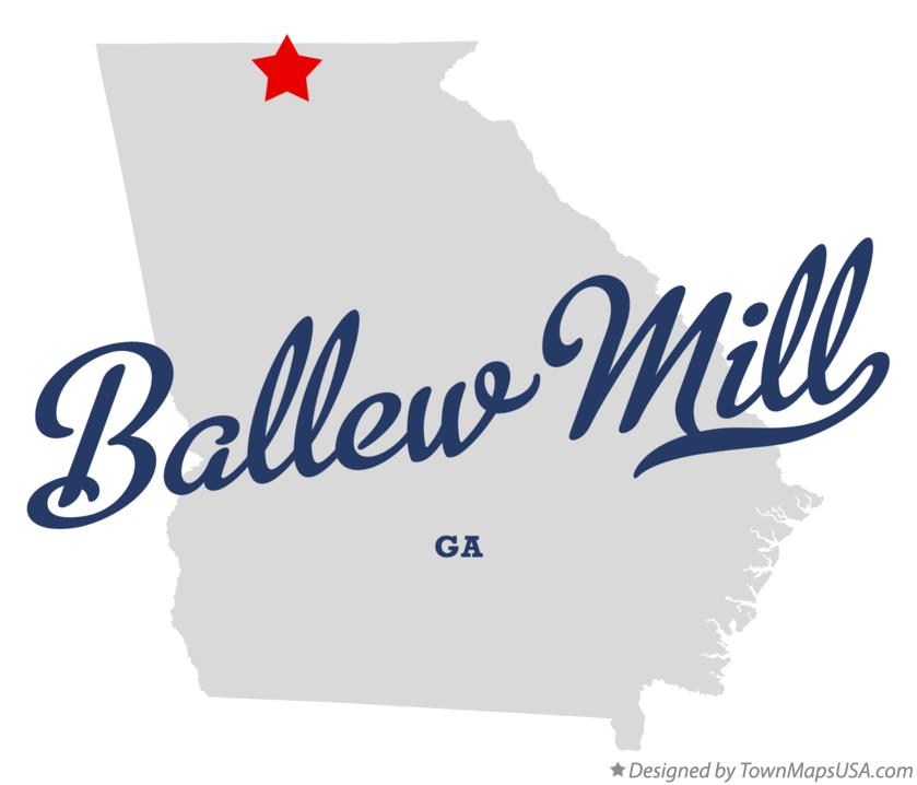 Map of Ballew Mill Georgia GA