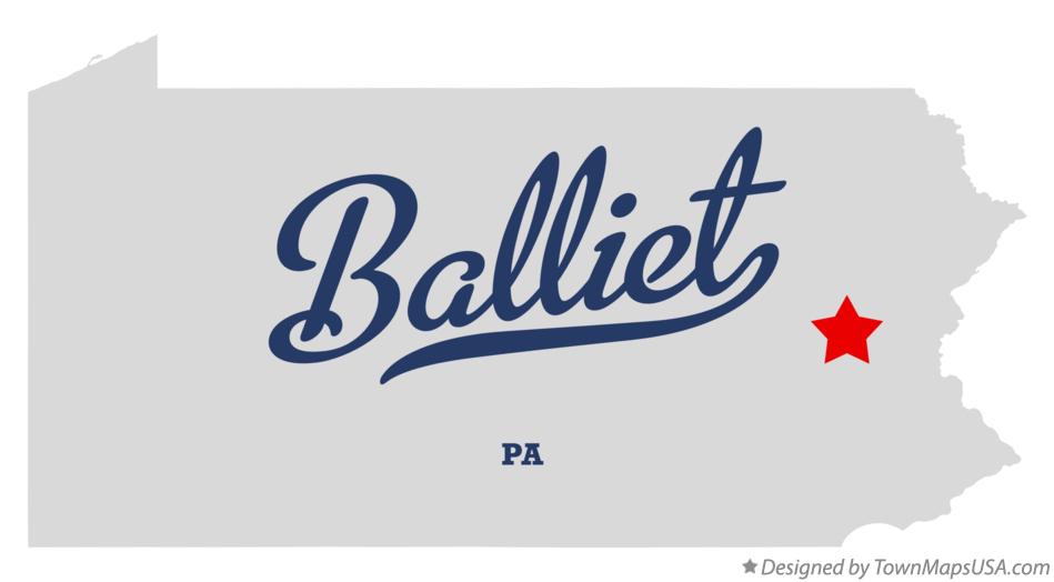Map of Balliet Pennsylvania PA