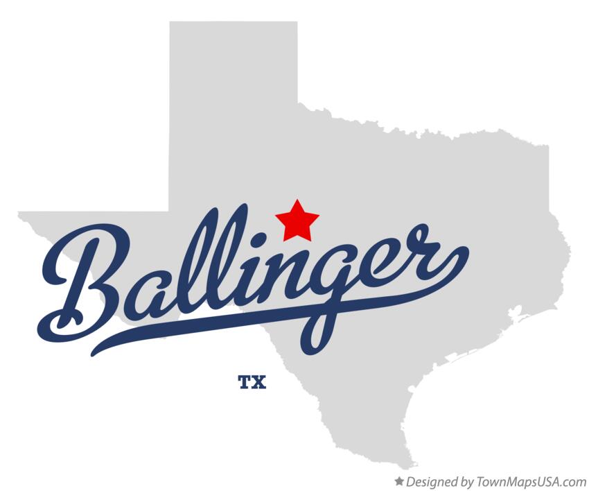 Map of Ballinger Texas TX