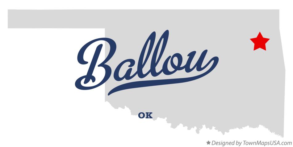 Map of Ballou Oklahoma OK
